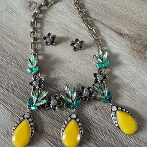 Chloe + Isabel Yellow and Green Statement Necklace